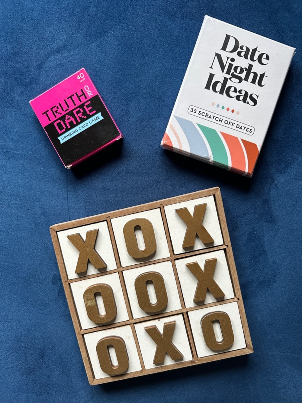 Date Night 3 pcs! Date night Ideas Scratch-Off Game & Tic Tac Toe+ truth or dare